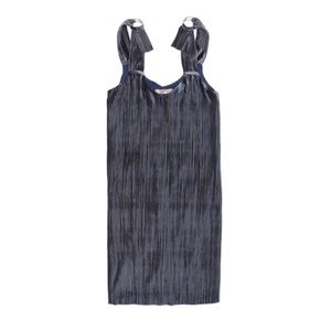 8 seconds Korean corduroy overall dress, adjustable length, gray blue, size S